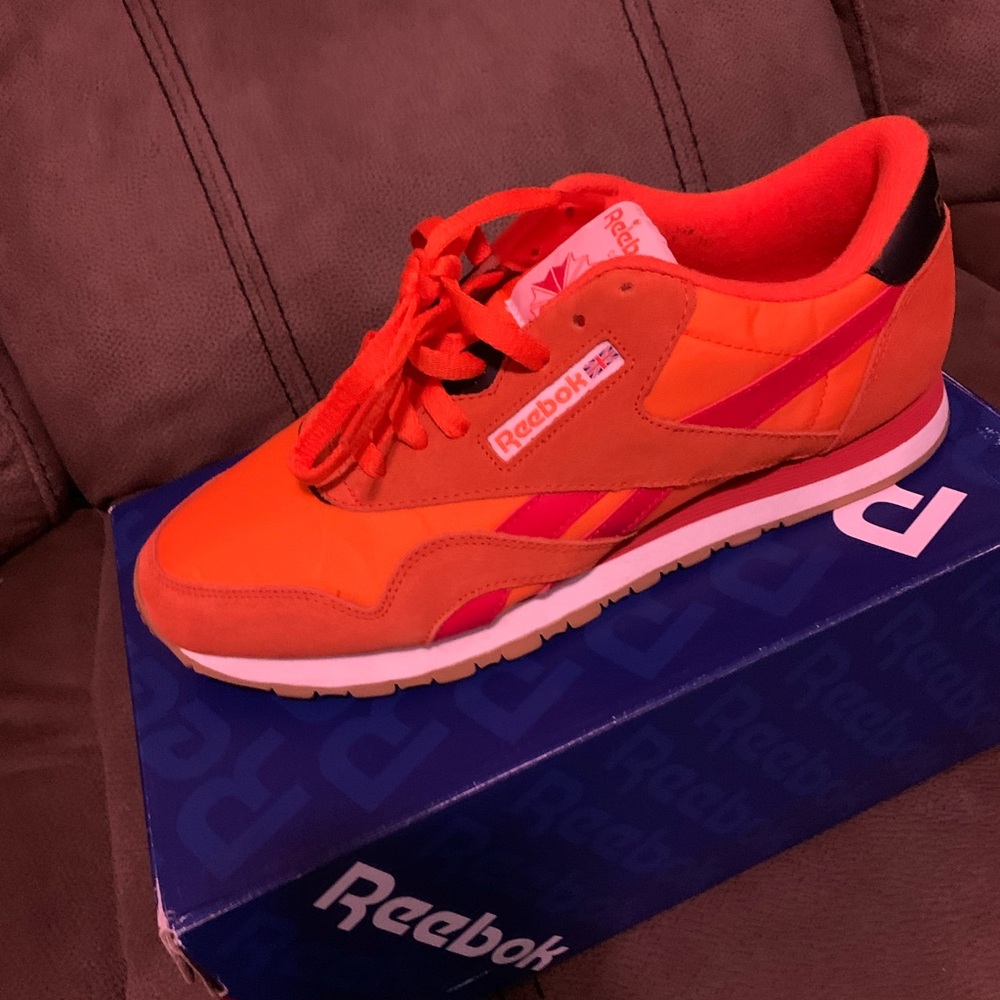 Reebok Orange and Red Sneakers
